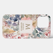 Name der Wildblume Floral Aquarellfarbe Case-Mate iPhone Hülle (Rückseite (Horizontal))