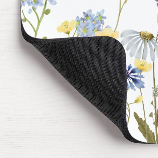 Name der Wildblume für Wasserfarben Motivierend Zi Mousepad (Ecke)