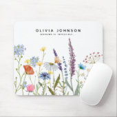 Name der Wildblume für Wasserfarben Motivierend Zi Mousepad (Mit Mouse)