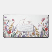 Name der Wildblumen für den Wasserfarbenfrühling Schreibtischunterlage (Tastatur & Maus)