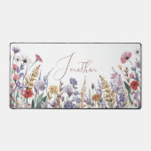 Name der Wildblumen für den Wasserfarbenfrühling Schreibtischunterlage (Vorderseite)