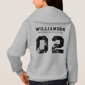 Name der Wrestling Team Club School Hoodie (Rückseite)
