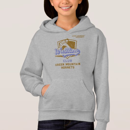Name der Wrestling Team Club School Hoodie (Vorderseite)