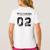 Name der Wrestling Team Club School T-Shirt (Rückseite)