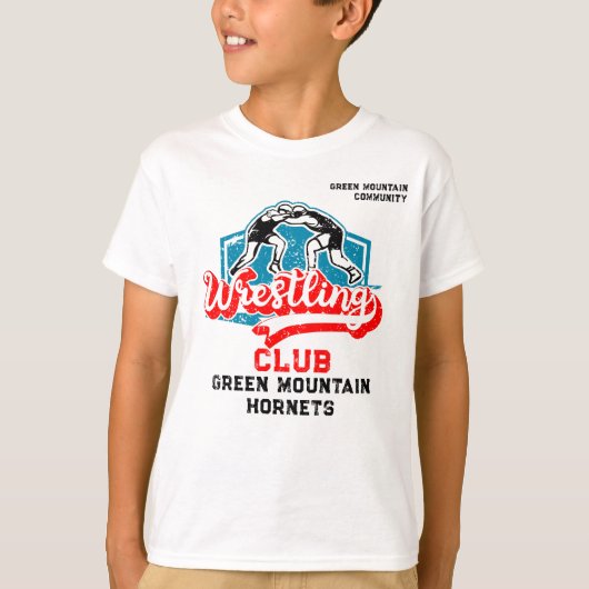 Name der Wrestling Team Club School T-Shirt (Vorderseite)