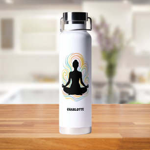 Name der Yoga-Pose-Swirls Trinkflasche
