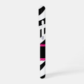 Name der Zebra Monogramm iPhone Hülle (Linke Seite)