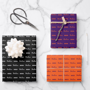 Name der zukünftigen Braut   Halloween-Hochzeit Li Geschenkpapier Set