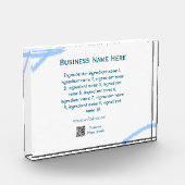 Name der Zutaten Name Firmenname Website QR-Code h Fotoblock (Links)