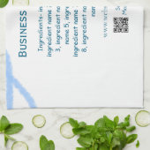 Name der Zutaten Name Firmenname Website QR-Code h Geschirrtuch (Gefaltet)