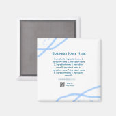 Name der Zutaten Name Firmenname Website QR-Code h Magnet (Vorderseite/Rückseite)