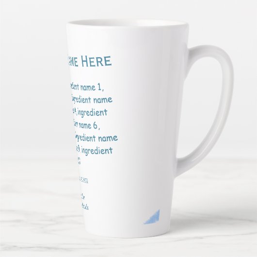Name der Zutaten Name Firmenname Website QR-Code h Milchtasse (Rechts)