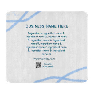 Name der Zutaten Name Firmenname Website QR-Code h Schneidebrett