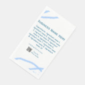 Name der Zutaten Name Firmenname Website QR-Code h Serviette (Ecke)