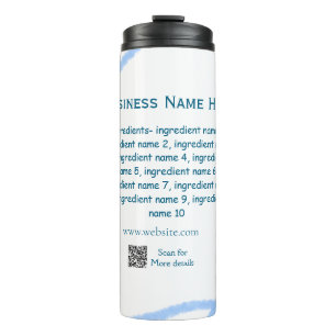 Name der Zutaten Name Firmenname Website QR-Code h Thermosbecher