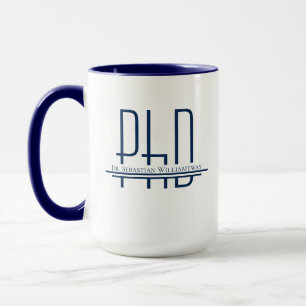 Name des Abschlusses Blue PhD Tasse