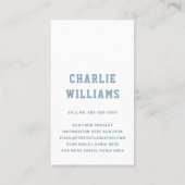 Name des Abschlusses des Fotos Visitenkarte (Rückseite)