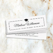 Name des Abschlusses Modernes, trendy Script Mini Visitenkarte