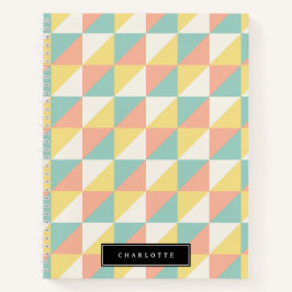 Name des Abstrakten Dreiecks mit farbiger Geometri Notizblock