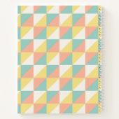 Name des Abstrakten Dreiecks mit farbiger Geometri Notizblock (Rückseite)