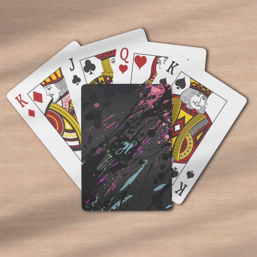 Name des Abstrakten Farbmonogramms für den Spritze Spielkarten