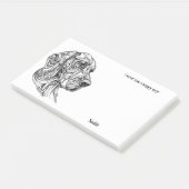 Name des Abstrakten Hundes Post-it Klebezettel (angewinkelt)