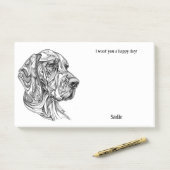 Name des Abstrakten Hundes Post-it Klebezettel (Auf Schreibtisch)