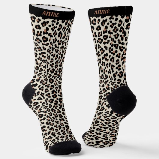 Name des abstrakten Tierleopard-Hautmusters Socken (Gewinkelt)