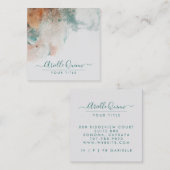 Name des abstrakten Watercolor-Skripts Quadratische Visitenkarte (Vorne/Hinten)