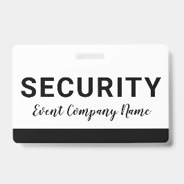 Name des Abzeichens des Sicherheitspersonals Ausweis