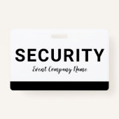 Name des Abzeichens des Sicherheitspersonals Ausweis (Rückseite)