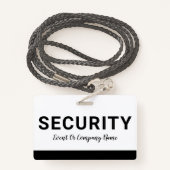 Name des Abzeichens des Sicherheitspersonals Ausweis (Rückseite mit Schlüsselband)