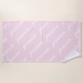 Name des Add-ons Rosa Kursiv Strandtuch (Vorderseite)