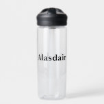 Name des Alasdair-Mens, Trinkflasche<br><div class="desc">Schwarz ist der Name Alasdair des Mens.</div>
