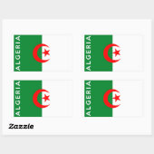 Name des algerischen Landes Rechteckiger Aufkleber (Blatt)