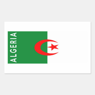 Name des algerischen Landes Rechteckiger Aufkleber