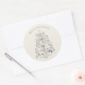 Name des alten Weihnachtsbaumes Runder Aufkleber (Umschlag)