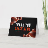 Name des American Football Coach Dankeskarte (Vorderseite)