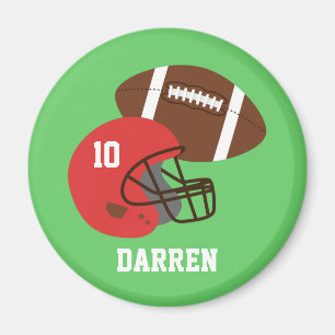 Name des American-Football-Helms für Kinder Magnet