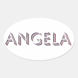 Name des Angela-Aufklebers Ovaler Aufkleber