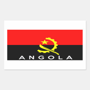 Name des angola-Ländersymbol Rechteckiger Aufkleber