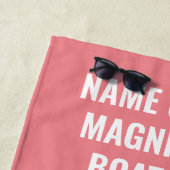 Name des Ankerbootes Personalisiertes Strandtuch (Beispiel)