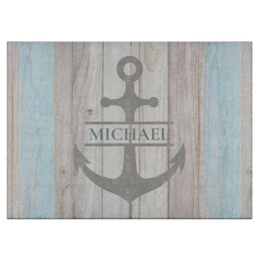 Name des Ankerboots aus Holz Schneidebrett (Vorderseite)