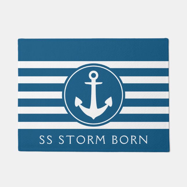 Name des Ankerboots Doormat Fußmatte (Vorderseite)