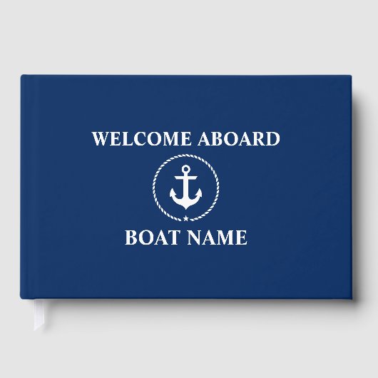 Name des Ankerboots Nautic Welcome Anchor Rope Gästebuch (Vorderseite)