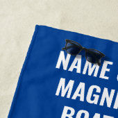 Name des Ankerboots Personalisiert nautisch Strandtuch (Beispiel)