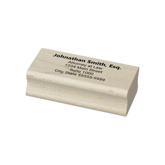Name des Anwalts Berufstitel Rücksendeadresse Gummistempel (Stempel)