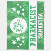 Name des Apothekers der personalisierten grünen Ge Fleecedecke (Vorderseite)