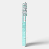 Name des aquamarin gebürsteten Metalls Silber Glit Case-Mate iPhone Hülle (Rückseite / Rechts)