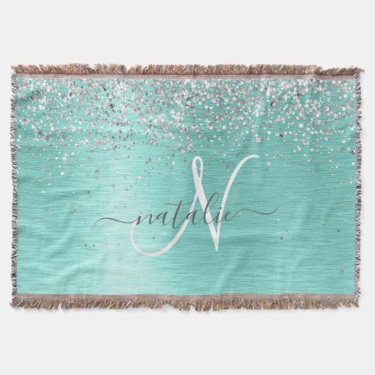 Name des aquamarin gebürsteten Metalls Silber Glit Decke (Vorderseite)